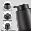 12Oz Black Soap Dispenser - Modern Ceramic Lotion Hand Soap Dispenser with Easy-to-Press Black Pump, Reusable and Refillable Liquid Dish Soap Dispensers for Bathroom & Kitchen view 3