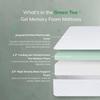 MLILY EGO 6 Inch Full Memory Foam Mattress - Green Tea & Cooling Gel, Medium Firm, CertiPUR-US Certified, Double Mattress, 54"x75", White view 3