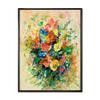 DesignQ Vintage Fresh Flowers Bouquet of Wildflowers - Traditional Framed Canvas Wall Art Print view 1