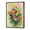 DesignQ Vintage Fresh Flowers Bouquet of Wildflowers - Traditional Framed Canvas Wall Art Print view 3
