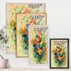 DesignQ Vintage Fresh Flowers Bouquet of Wildflowers - Traditional Framed Canvas Wall Art Print view 4