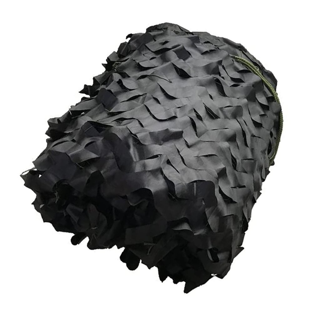 Jolan Sunscreen Camouflage Netting,Black,Military Reinforced Camouflage Net,Hunting,Camping,Theme Party Decoration Camo Netting,Outdoor Shade Net 2m 3m 4m 5m 6m 7m 8m 9m 10m,Black-4x6m(13.1 * 19.7ft)