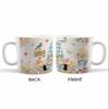 Ceramics Coffee Mug, Spring Tea Mugs 12 Ounce Hot Drink Cocoa Cups, Flower Blue Gnomes Spring Floral Office Teacup Funny Birthday Holiday Gifts, 1 PCS view 3