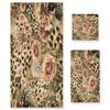 YoCosy 3-Piece Towel Set, Leopard Print Flower Floral Bath Towel Sets Absorbent Soft Towels for Bathroom Quick Dry Cotton Bath Sheets (Contains 1 Bath Towel, 1 Hand Towel, 1 Washcloth) view 1