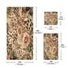 YoCosy 3-Piece Towel Set, Leopard Print Flower Floral Bath Towel Sets Absorbent Soft Towels for Bathroom Quick Dry Cotton Bath Sheets (Contains 1 Bath Towel, 1 Hand Towel, 1 Washcloth) view 2