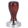58mm Espresso Tamper, Premium Coffee Tamper with Wooden Handle, Stainless Steel Flat Base Coffee Ground Press Hammer Barista Tool, Extract Richer Flavor view 1