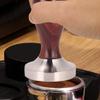58mm Espresso Tamper, Premium Coffee Tamper with Wooden Handle, Stainless Steel Flat Base Coffee Ground Press Hammer Barista Tool, Extract Richer Flavor view 4