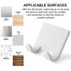 VANZAVANZU Razor Shaver Holder for Shower Wall Adhesive Hooks for Hanging, Bathroom Silicone Waterproof Shower Hooks Hair Brush Holder for Towel (2 Pack-White) view 2