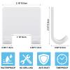 VANZAVANZU Razor Shaver Holder for Shower Wall Adhesive Hooks for Hanging, Bathroom Silicone Waterproof Shower Hooks Hair Brush Holder for Towel (2 Pack-White) view 4