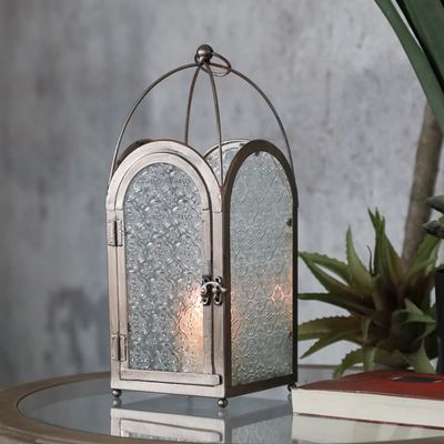 BOOMLATU Vintage Clear Glass Candle Lantern Decorative Hanging Candleholder Lanterns for Wedding, Party, Daily Decoration