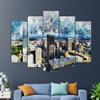 Abstract Oklahoma City Canvas Print, Oklahoma City Skyline, Oklahoma City Painting, Oklahoma City Wall Art view 1