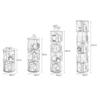 Bookcases 2/3/4/5 Tier Rotating White Bookshelf 360 Degrees, Wood Freestanding Display Stackable Bookcase for The Living Room, Study and Office (Color : White, Size : 40 * 130cm) view 3
