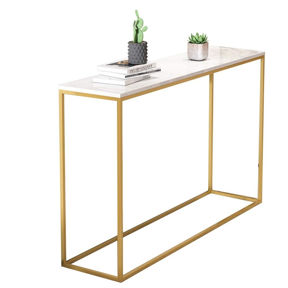 HAIZHEN Side End Table Sofa Side Table, Console Table Entryway Hall Table with 4 Sizes, Long Narrow Accent Table for Living Room, Against Any Wall. 80CM/100CM/120CM/140CM for Living Room Bedroom