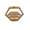 Ark Wood Art International Spice Box | Masala Box |Handmade Dry Fruit Container | Handcrafted with Indian Rosewood & 7 Non-Detachable Containers in Hexagonal Shape view 2