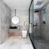 Large Round Mirror, Black Frame Makeup Shaving Hanging Mirrors Wall Mounted Circle Mirror for Living Room Bathroom EntrywayCustomizable Metal Boom Hanging Mirror (Size : Diameter-70CM/27.6INCH) view 3