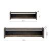 DQ DQ Home Dcor Wood Floating Wall Shelves Set of 2, Wall Shelves Organizer for Bedrooms, Hallways, Stairways, Entryways, Kitchens, and Bathrooms (Distressed Gray) view 2