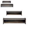 DQ DQ Home Dcor Wood Floating Wall Shelves Set of 2, Wall Shelves Organizer for Bedrooms, Hallways, Stairways, Entryways, Kitchens, and Bathrooms (Distressed Gray) view 4