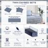 Nautica - Daybed Bedding Sets, Cotton Reversible Bed Set with Matching Shams & Pillow Cover, Lightweight Bedding Set for All Seasons (Coveside Blue, Daybed) view 3