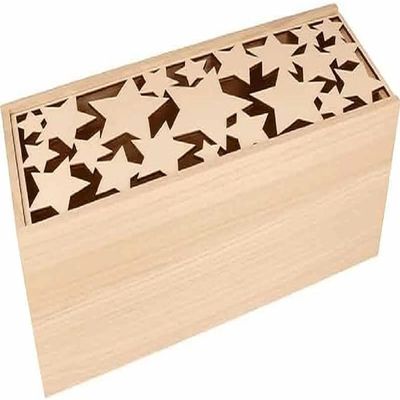Artemio Storage Box with Stars lid - 33 x 12 x 12 cm
