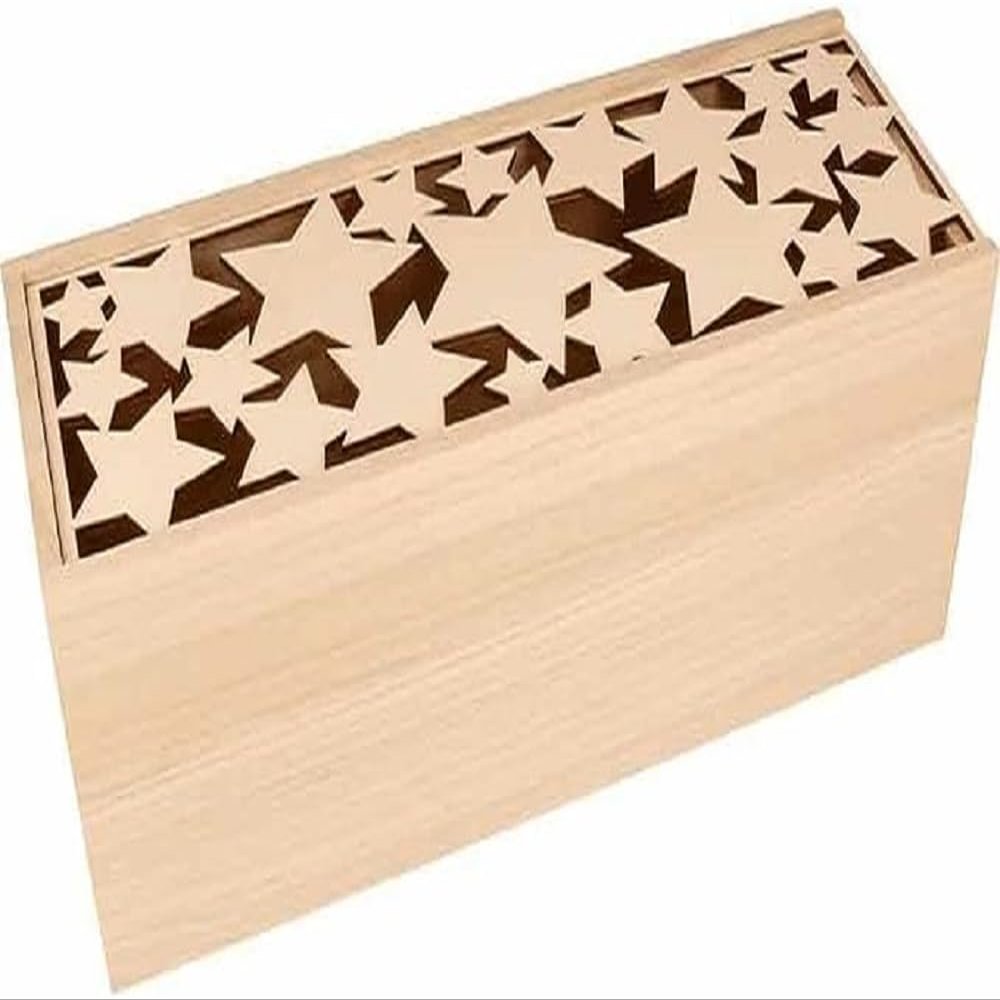 Artemio Storage Box with Stars lid - 33 x 12 x 12 cm