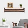 DQ DQ Home Dcor Wood Floating Wall Shelves Set of 2, Wall Shelves Organizer for Bedrooms, Hallways, Stairways, Entryways, Kitchens, and Bathrooms (Dark Stain) view 4