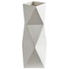 14.75" White Scandinavian Geometric Multifaceted Vase view 1