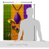 Ornament Collection Mardi Gras Beeds House Flag 2 pcs Pack Springtime Carnival Festival Masquerade Celebration Season Holiday French Decoration Banner Small Garden Yard Gift Double-Sided, Made in USA view 2