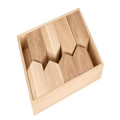 Artemio 8 Wooden Houses + Tray 24 x 18 x 5.5 cm