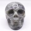 3.6" 510g Sparkling Labradorite Skull Polished Natural Sparkling Hand Carved Feldspar Gemstone Crystal Mineral Decorative Specimen Figurine - Madagascar view 2