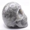 3.6" 510g Sparkling Labradorite Skull Polished Natural Sparkling Hand Carved Feldspar Gemstone Crystal Mineral Decorative Specimen Figurine - Madagascar view 3