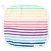 HonestBaby Organic Cotton Triple-Layer Woven Wash Cloths Multipack, Rainbow Stripe, One Size view 2