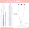 CHENGU 200 Pack Plastic Champagne Flutes, 5 oz Disposable Shatterproof Champagne Glasses Toasting Wine Glasses Cocktail Cups for Wedding, Parties, New Year's Eve for Celebration(Silver) view 2