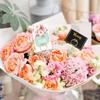 KIMOBER 30PCS Metal Floral Place Card Holder,13.4 Inch Golden Round Flower Picks Photo Memo Clips Gift Card Holder for Flower Arrangements,Wedding and Birthday Party view 3