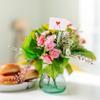 KIMOBER 30PCS Metal Floral Place Card Holder,13.4 Inch Golden Round Flower Picks Photo Memo Clips Gift Card Holder for Flower Arrangements,Wedding and Birthday Party view 4