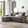 82.1" Reversible Sectional Sofa with 2 Pull-Out Sleepers, L-Shaped Corner 3-Seat Couch Space Saving Functional Sofa Bed, Loveseat with Chaise for Living Room Small Space view 3