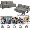 82.1" Reversible Sectional Sofa with 2 Pull-Out Sleepers, L-Shaped Corner 3-Seat Couch Space Saving Functional Sofa Bed, Loveseat with Chaise for Living Room Small Space view 4