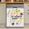 Bee Dishwasher Magentic Cover, Honeycomb Decoration Self Adhesive Magnet Refrigerator Decal, Farmhouse Kitchen Home Appliances Decorative Stickers 23inch W x 17inch H view 1