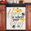 Bee Dishwasher Magentic Cover, Honeycomb Decoration Self Adhesive Magnet Refrigerator Decal, Farmhouse Kitchen Home Appliances Decorative Stickers 23inch W x 17inch H view 2