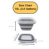 SAMMART 10L (2.6 Gallon) Collapsible Rectangular Handy Bucket (White/Grey, 1) view 2