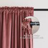 MIULEE Dusty Rose Pink Velvet Curtains Thermal Insulated Blackout Curtain Drapes for Bedroom Living Room Darkening 96 Inches Long Curtains Panels Rod Pocket Set of 2 view 2