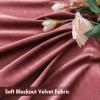 MIULEE Dusty Rose Pink Velvet Curtains Thermal Insulated Blackout Curtain Drapes for Bedroom Living Room Darkening 96 Inches Long Curtains Panels Rod Pocket Set of 2 view 3