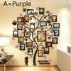 107cm*130cm(42''*51'') 3D Acrylic Crystal Wall Sticker Adhesive DIY Stereo Photo Frame Tree Pattern Wear Resistant Home Home Accessories (A) view 2