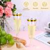CHENGU 200 Pack Plastic Champagne Flutes, 5 oz Disposable Shatterproof Champagne Glasses Toasting Wine Glasses Cocktail Cups for Wedding, Parties, New Year's Eve for Celebration(Gold) view 4