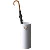 Umbrella Stand Round Plastic Holder with Drip Tray, Folding Umbrellas Walking Stick Storage Rack - Saving Space, for Hotel, Office, Family (Color : White) view 1