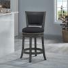 Ball & Cast Upholstered Swivel Counter Stools Kitchen Bar Stools 24" Seat Height Wooden Frame Stool Chair,Dark Grey (HSA-1102D-1) view 2
