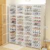 LOYALHEARTDY 4 * 12 Grid Stackable Storage Shoes Box Foldable Boots Containers Clear Plastic Storage Shoe Drawers Large Shoe Container Shoe Storage Box For Sneaker Display (Large) view 3