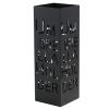 Umbrella Stand Metal Umbrella Storage Bucket with Two Hooks, Multi-Functional Openwork Design Umbrella Holder, for Canes Walking Sticks Umbrellas (Color : Black) view 1