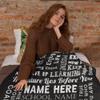 2024 Customized Name Graduation Blanket, Never Give Up Learning, Amazing Gesture for The One Who is Achieving Success and Getting Graduated, Proudly Printed in USA Fleece or Sherpa Blanket view 3
