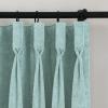 TWOPAGES Dusty Aqua Lined Goblet Drapes for Bedroom, Soft Chenille Window Treatment Curtains Panels Privacy Light Filtering Room Darkening Curtains (Set of 2, 52" Wide by 84" Long) view 2