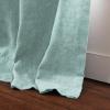 TWOPAGES Dusty Aqua Lined Goblet Drapes for Bedroom, Soft Chenille Window Treatment Curtains Panels Privacy Light Filtering Room Darkening Curtains (Set of 2, 52" Wide by 84" Long) view 4